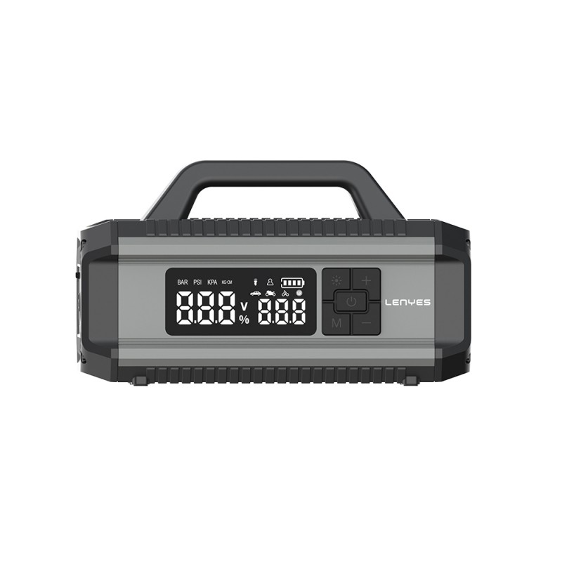 Bal-z Lenyes LCI202 LED Işıklı Araç Akü Acil Durum Takviye Güç Kaynağı ve Hava Kompresörü 12V 150W 10000mAh