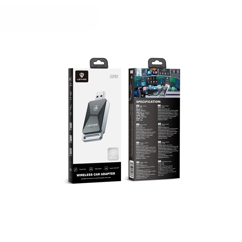 Bal-z Lenyes LCP02 Android Auto Destekli CarPlay USB Bluetooth 5.0 Wireless Transmitter Adaptör