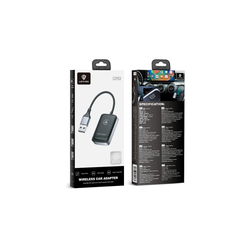 Bal-z Lenyes LCP03 Android Auto Destekli CarPlay USB Bluetooth 5.0 Wireless Transmitter Adaptör