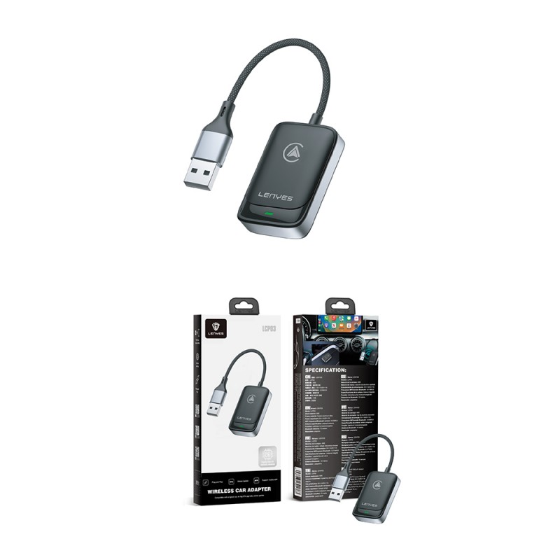Bal-z Lenyes LCP03 Android Auto Destekli CarPlay USB Bluetooth 5.0 Wireless Transmitter Adaptör