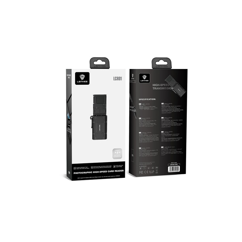 Bal-z Lenyes LCR01 Type-C Kablolu Su Geçirmez Çoklu Kart Depolama ve Okuyucu Kutusu 10 Gbps
