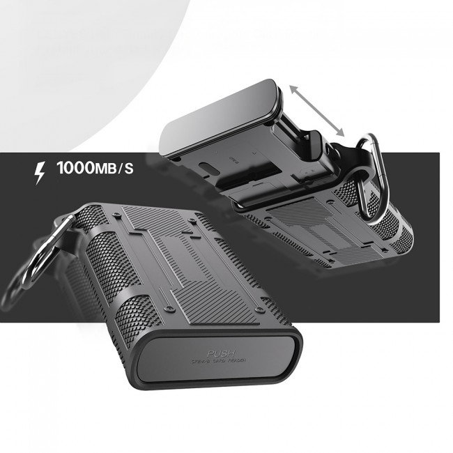 Lenyes LCR04 Type-C Kablolu Su Geçirmez Çoklu Kart Depolama ve Okuyucu Kutusu 10 Gbps Lenyes LCR04 Type-C Kablolu Su Geçirmez Çoklu Kart Depolama ve Okuyucu Kutusu 10 Gbps