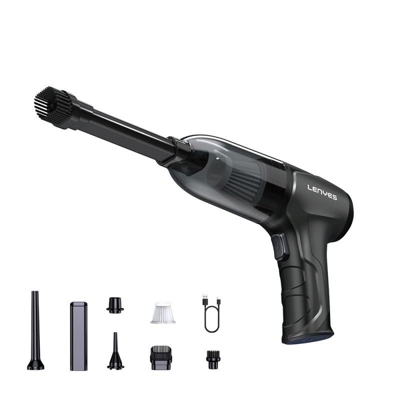 Bal-z Lenyes LCV201 4in1 Üfleme-Emme-Vakumlama ve Şişirme Özellikli 6 Parça Aparatlı Elektrikli Oto Araç Süpürgesi 5000PA