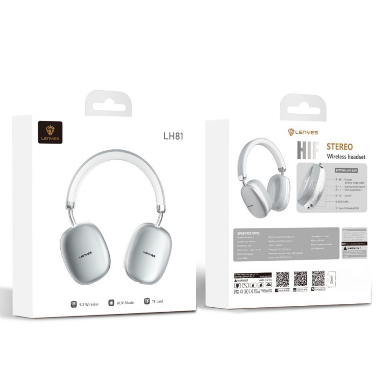 Bal-z Lenyes LH81 Gürültü Engelleyici Hi-Fi Stereo Kulak Üstü Bluetooth Kulaklık v5.3