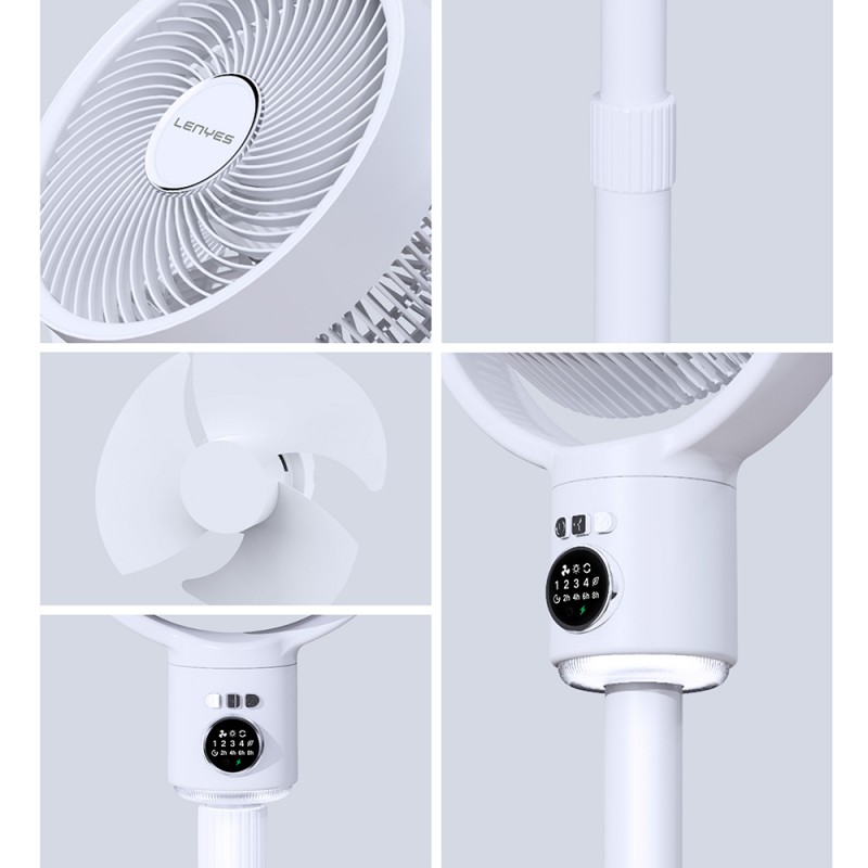 Bal-z Lenyes LHF10 Dijital LED Göstergeli 5 Kademeli Uzaktan Kumandalı Uzayabilen Gövdeli 10 inç Fan