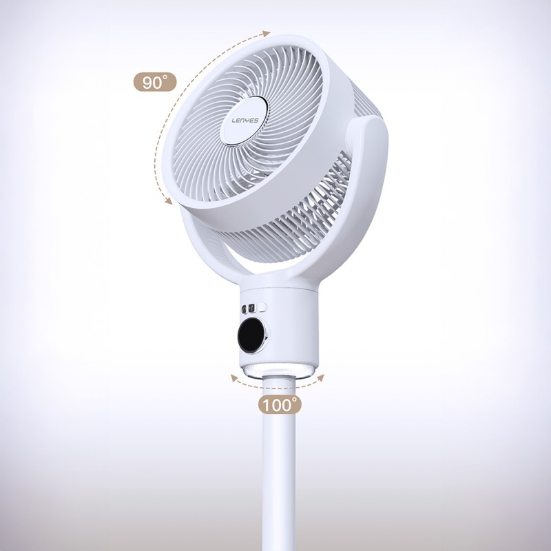 Bal-z Lenyes LHF10 Dijital LED Göstergeli 5 Kademeli Uzaktan Kumandalı Uzayabilen Gövdeli 10 inç Fan