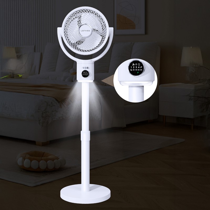 Bal-z Lenyes LHF10 Dijital LED Göstergeli 5 Kademeli Uzaktan Kumandalı Uzayabilen Gövdeli 10 inç Fan