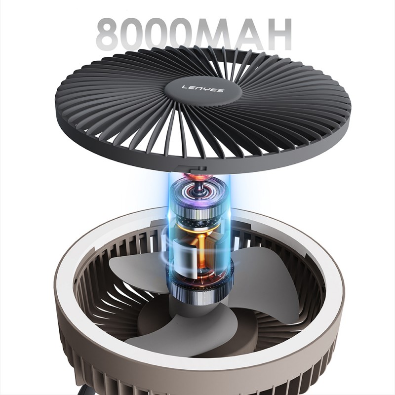 Bal-z Lenyes LHF11 Led Işıklı 4 Kademeli Çok Fonksiyonlu Soğutucu Fan