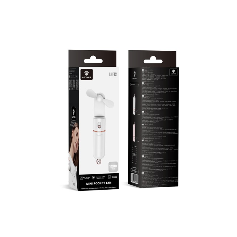 Bal-z Lenyes LHF12 Powerbank Özellikli 3 Kademeli Portatif Soğutucu El Fanı