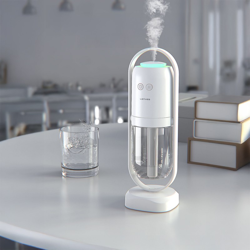 Bal-z Lenyes LHU04 Kum Saati Tipi 360 Derece Dönebilen RGB Atmosfer Işıklı Sessiz Hava Nemlendirici