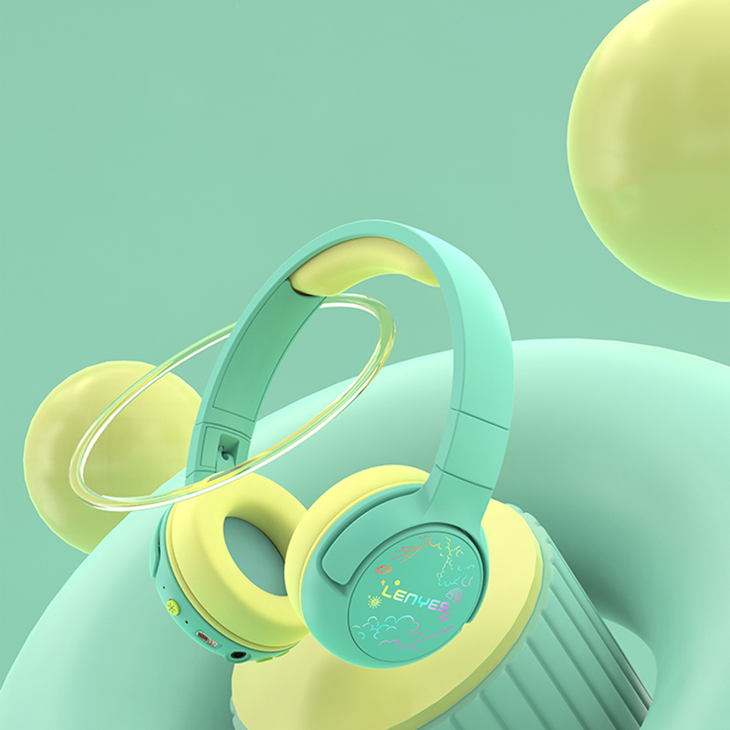 Bal-z Lenyes LKH30 Ayarlanabilir Katlanabilir Çocuklara Özel Işık Efektli Kulak Üstü Kablolu ve Bluetooth Kulaklık v5.3
