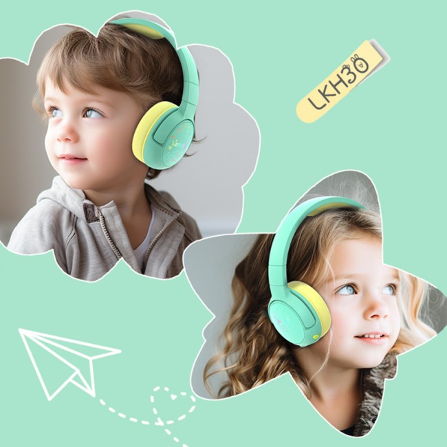 Lenyes LKH30 Ayarlanabilir Katlanabilir Çocuklara Özel Işık Efektli Kulak Üstü Kablolu ve Bluetooth Kulaklık v5.3 Lenyes LKH30 Ayarlanabilir Katlanabilir Çocuklara Özel Işık Efektli Kulak Üstü Kablolu ve Bluetooth Kulaklık v5.3