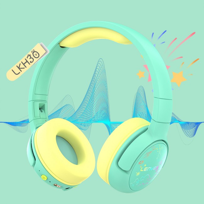Lenyes LKH30 Ayarlanabilir Katlanabilir Çocuklara Özel Işık Efektli Kulak Üstü Kablolu ve Bluetooth Kulaklık v5.3 Lenyes LKH30 Ayarlanabilir Katlanabilir Çocuklara Özel Işık Efektli Kulak Üstü Kablolu ve Bluetooth Kulaklık v5.3