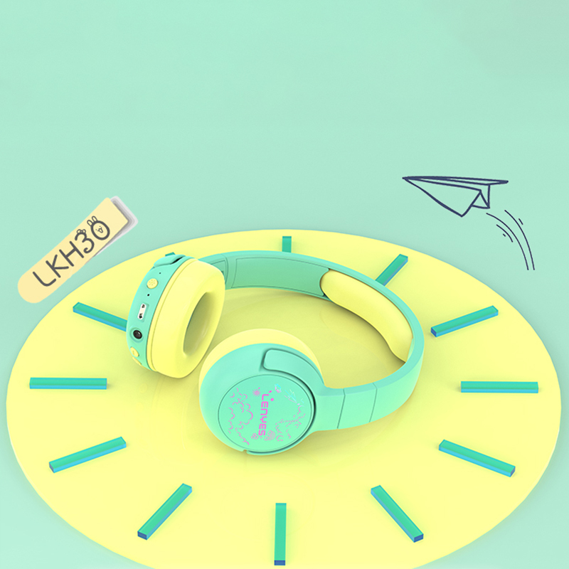 Bal-z Lenyes LKH30 Ayarlanabilir Katlanabilir Çocuklara Özel Işık Efektli Kulak Üstü Kablolu ve Bluetooth Kulaklık v5.3