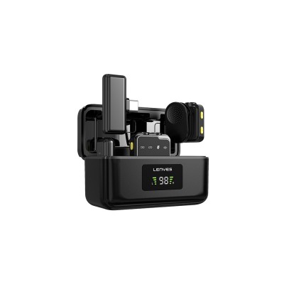 Bal-z Lenyes LM205 2in1 Type-C Şarj Portlu Yapay Zeka Gürültü Engelleyicili Type-C ve Lightning Bağlantılı Kablosuz Yaka Mikrofonu