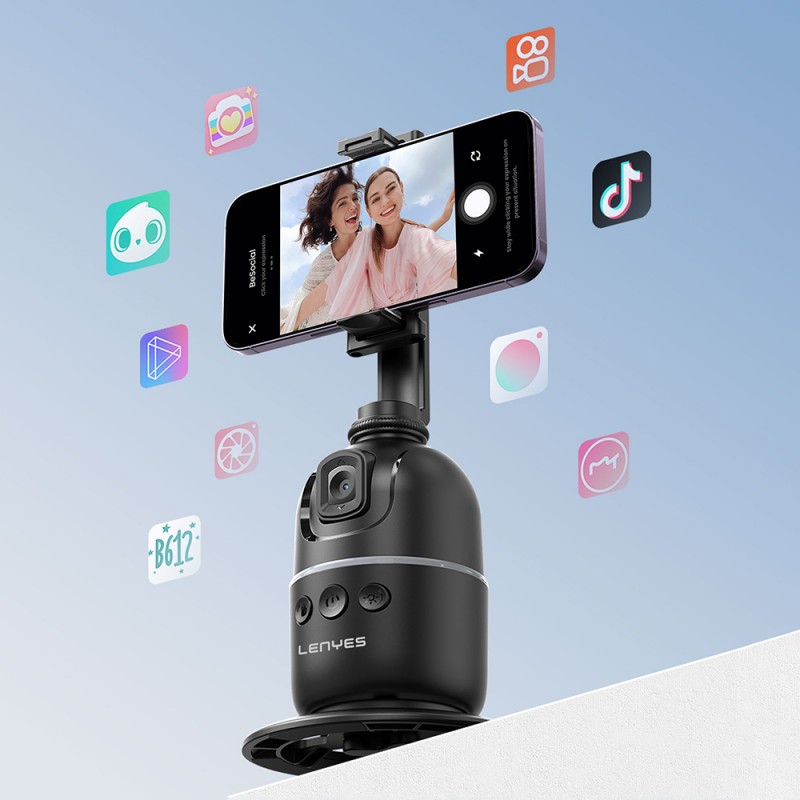 Bal-z Lenyes LPH104 Canlı Yayın 360 Derece Dönebilen Akıllı Yüz Tanıma Takip Standı