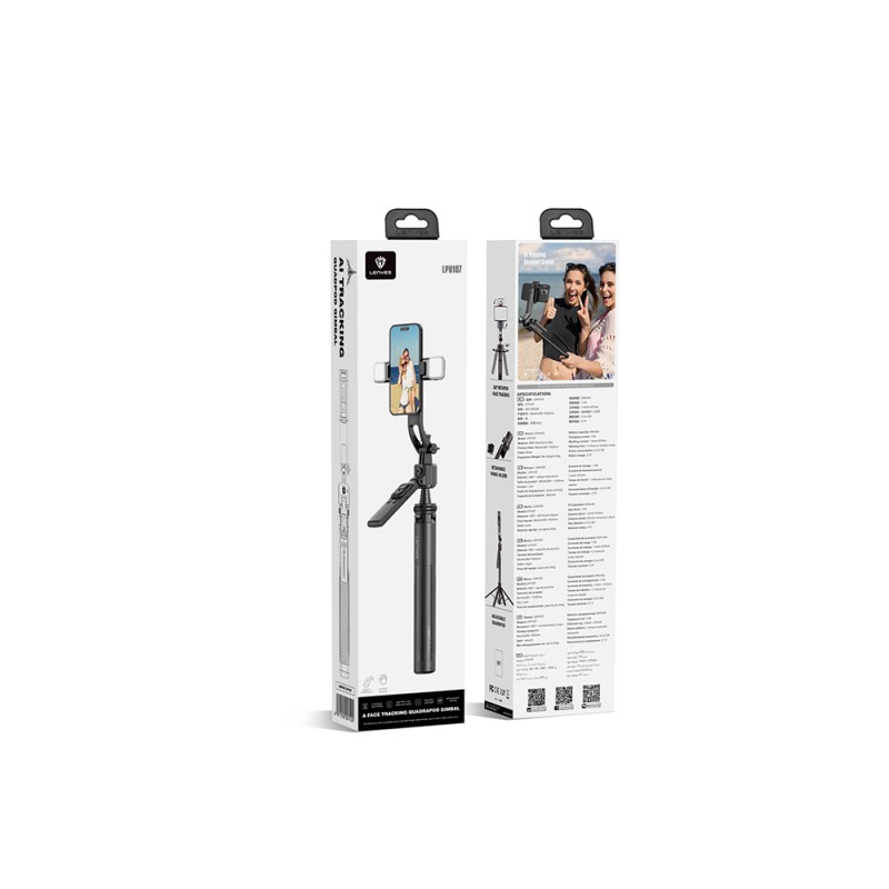 Bal-z Lenyes LPH107 Canlı Yayın Dolgu Işıklı Kumandalı 360 Derece Dönebilen Selfie Çubuğu ve Tripod