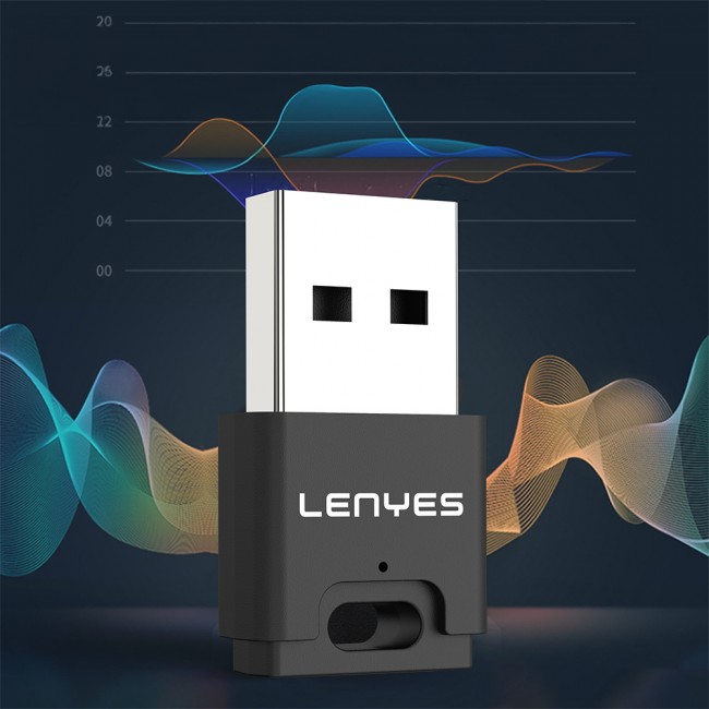Lenyes LR203 USB Bluetooth 5.0 Wireless Transmitter Adaptör Lenyes LR203 USB Bluetooth 5.0 Wireless Transmitter Adaptör