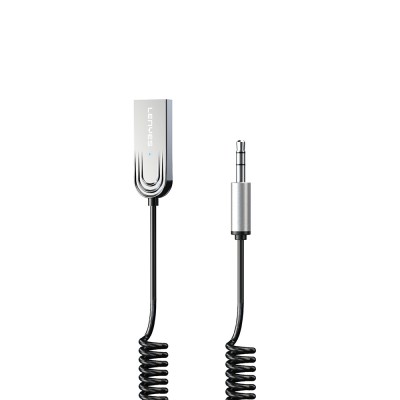 Bal-z Lenyes LR208 Spiral Kablo Tasarımlı Dahili Mikrofonlu Kablosuz Ses Alıcı AUX Bluetooth v5.3 Adaptör