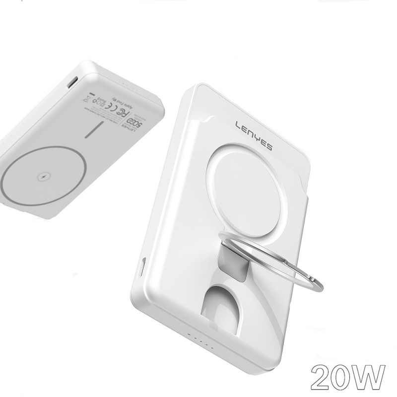 Bal-z Lenyes PW0006D PD 20W Hızlı Şarj Özellikli Kartlıklı Standlı Wireless Powerbank 15W 5000mAh