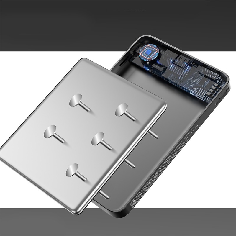 Bal-z Lenyes PW0008D PD 20W LED Ekranlı Yapay Zeka Destekli Ultra İnce Wireless Powerbank 15W 5000mAh