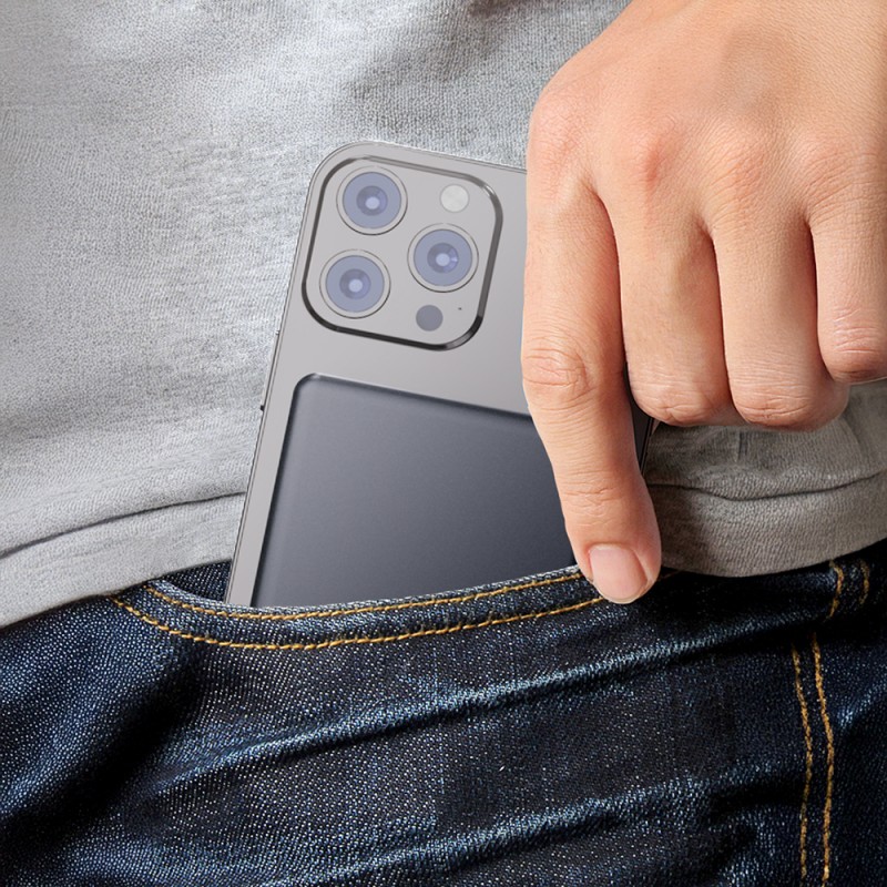 Bal-z Lenyes PW037D Ultra İnce Dijital LED Ekranlı Wireless Powerbank 5000mAh