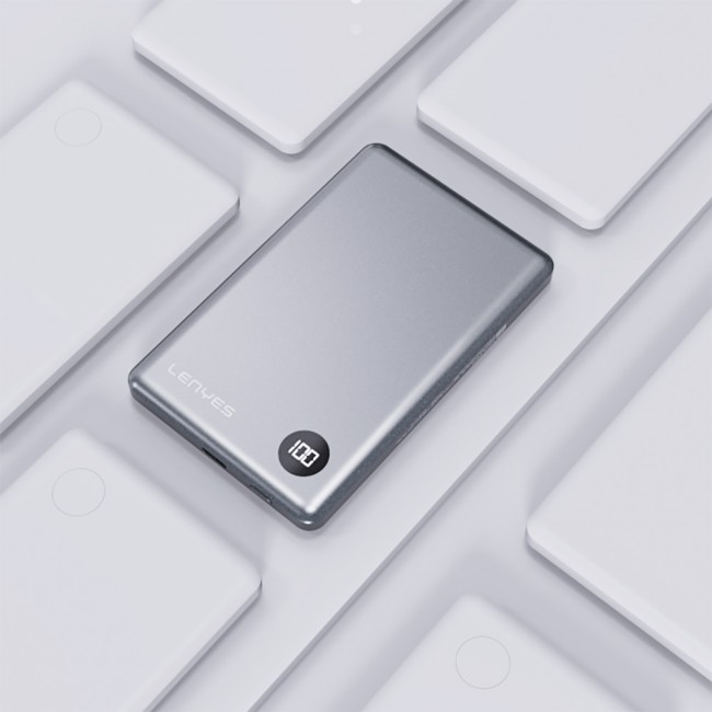 Lenyes PW037D Ultra İnce Dijital LED Ekranlı Wireless Powerbank 5000mAh Lenyes PW037D Ultra İnce Dijital LED Ekranlı Wireless Powerbank 5000mAh