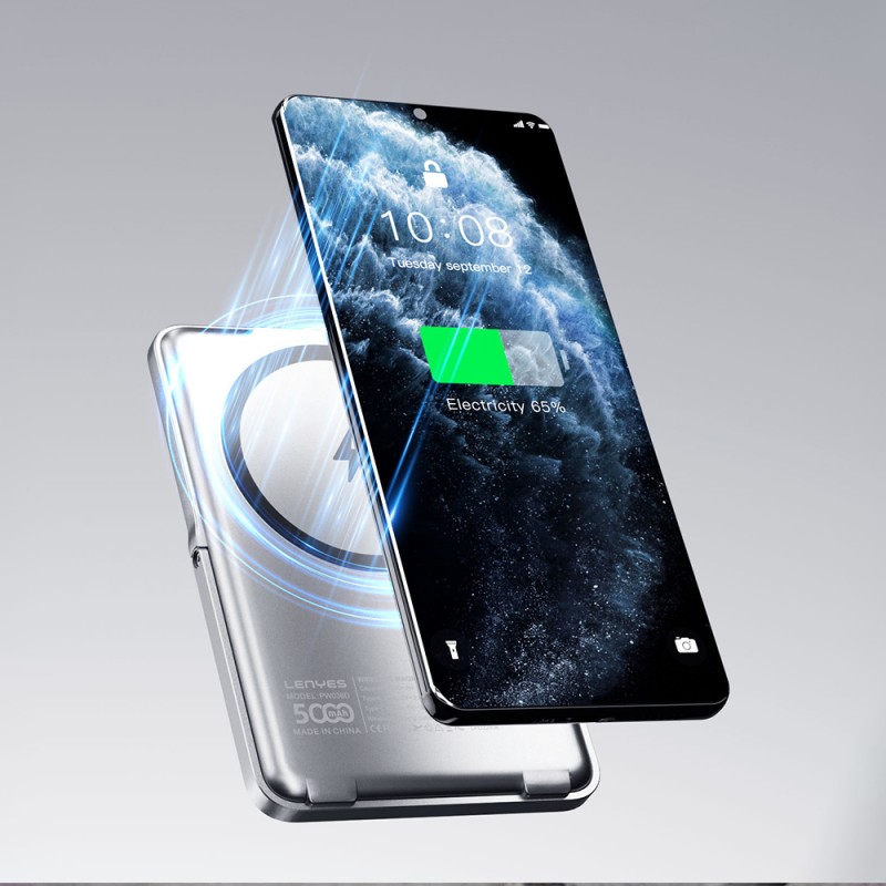 Bal-z Lenyes PW038D 20W Ultra İnce Standlı Wireless Powerbank 15W 5000mAh