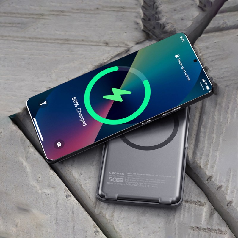 Bal-z Lenyes PW038D 20W Ultra İnce Standlı Wireless Powerbank 15W 5000mAh