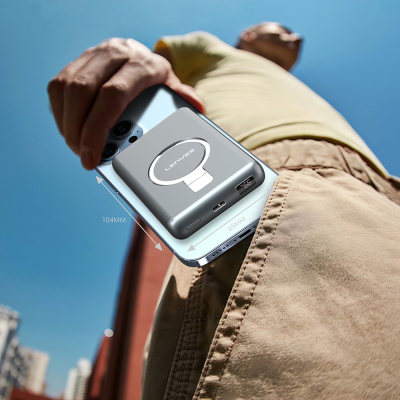 Bal-z Lenyes PW1001D PD 22.5W Hızlı Şarj Özellikli Standlı Wireless Powerbank 15W 10000mAh