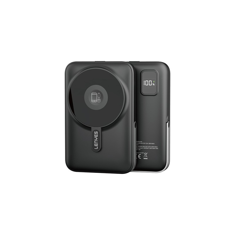 Bal-z Lenyes PW1002D 20W Dijital LED Ekranlı Standlı Wireless Powerbank 15W 10000mAh