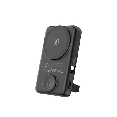 Bal-z Lenyes PW1003D 22.5W Dijital LED Ekranlı Akıllı Saat Kablosuz Şarj Özellikli Standlı Wireless Powerbank 15W 10000mAh