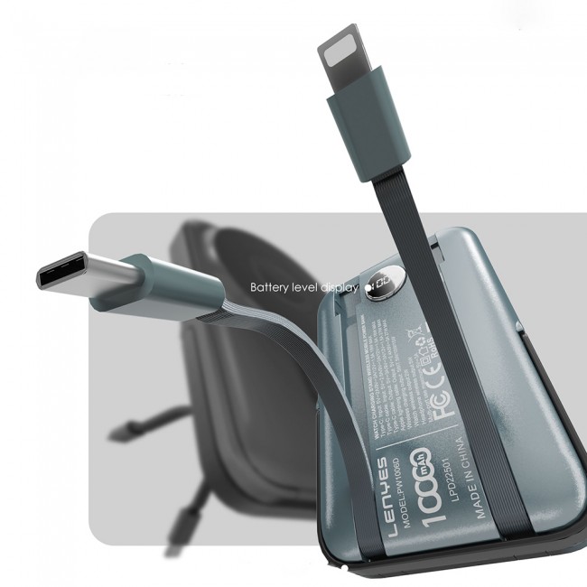 Lenyes PW1006D Dijital LED Ekranlı Standlı Wireless Powerbank 15W 10000mAh Lenyes PW1006D Dijital LED Ekranlı Standlı Wireless Powerbank 15W 10000mAh