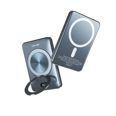 Bal-z Lenyes PW1007D 20W Dijital LED Ekranlı Yüzük Standlı Wireless Powerbank 15W 10000mAh