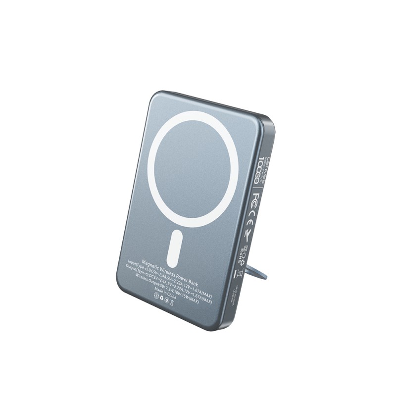 Bal-z Lenyes PW1007D 20W Dijital LED Ekranlı Yüzük Standlı Wireless Powerbank 15W 10000mAh