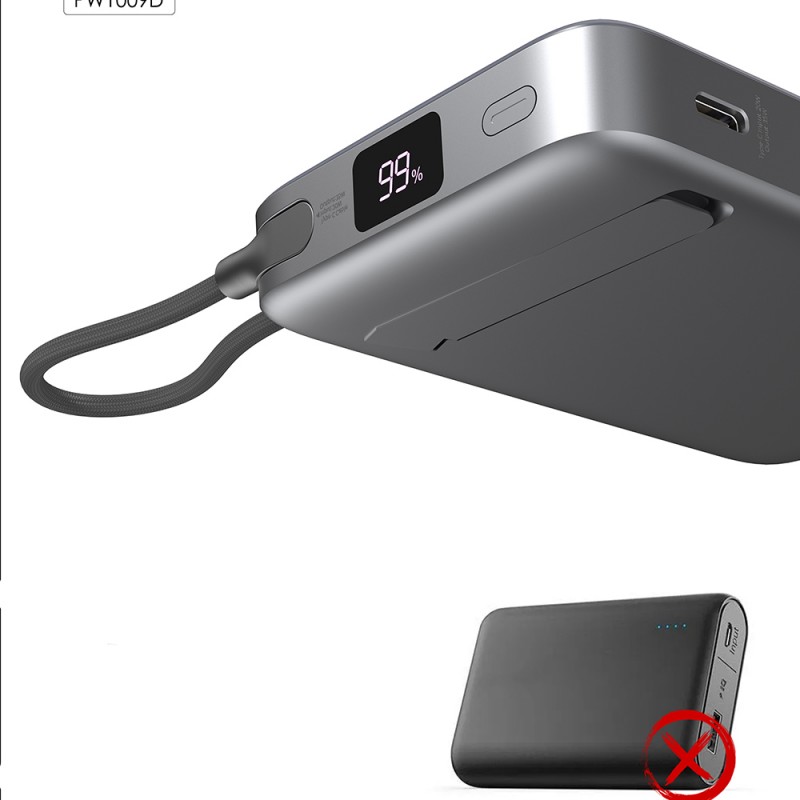 Bal-z Lenyes PW1009D PD 35W Qi2 Teknolojili Type-C Kablolu Standlı Wireless Powerbank 15W 10000mAh