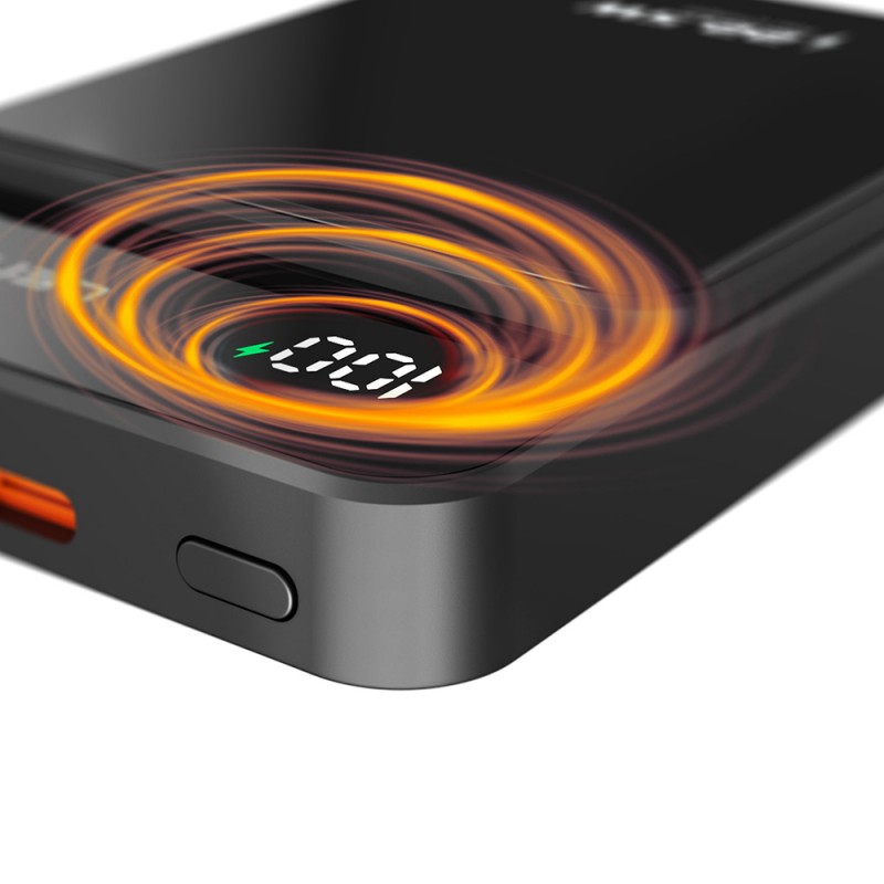Bal-z Lenyes PW126D Dijital LED Ekranlı Kablosuz Şarj Özellikli Powerbank 22.5W 10.000mAh