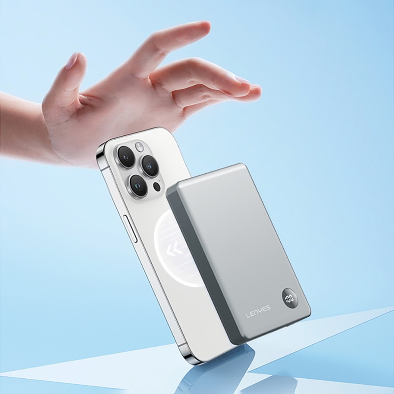 Bal-z Lenyes PW137D 20W Ultra İnce Dijital LED Ekranlı Wireless Powerbank 15W 10000mAh