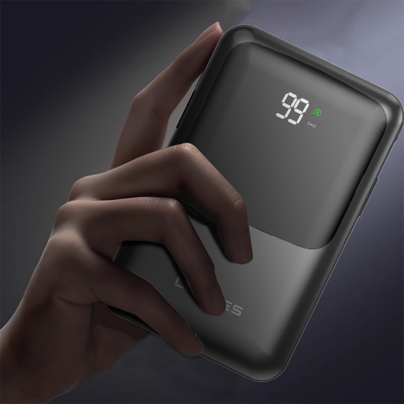 Bal-z Lenyes PW223D Dijital LED Göstergeli Kablosuz Şarj Özellikli Type-C ve Lightning Kablolu Powerbank 22.5W 20.000mAh