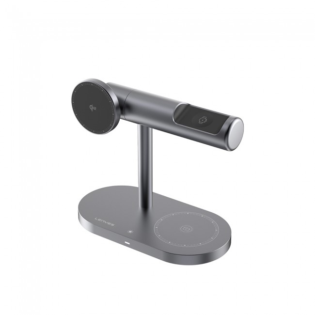 Lenyes PW319 Qi2 Şarj Teknolojili Ambiyans Işıklı Telefon&Akıllı Saat&Kulaklık 15W 3in1 Kablosuz Şarj Standı Lenyes PW319 Qi2 Şarj Teknolojili Ambiyans Işıklı Telefon&Akıllı Saat&Kulaklık 15W 3in1 Kablosuz Şarj Standı