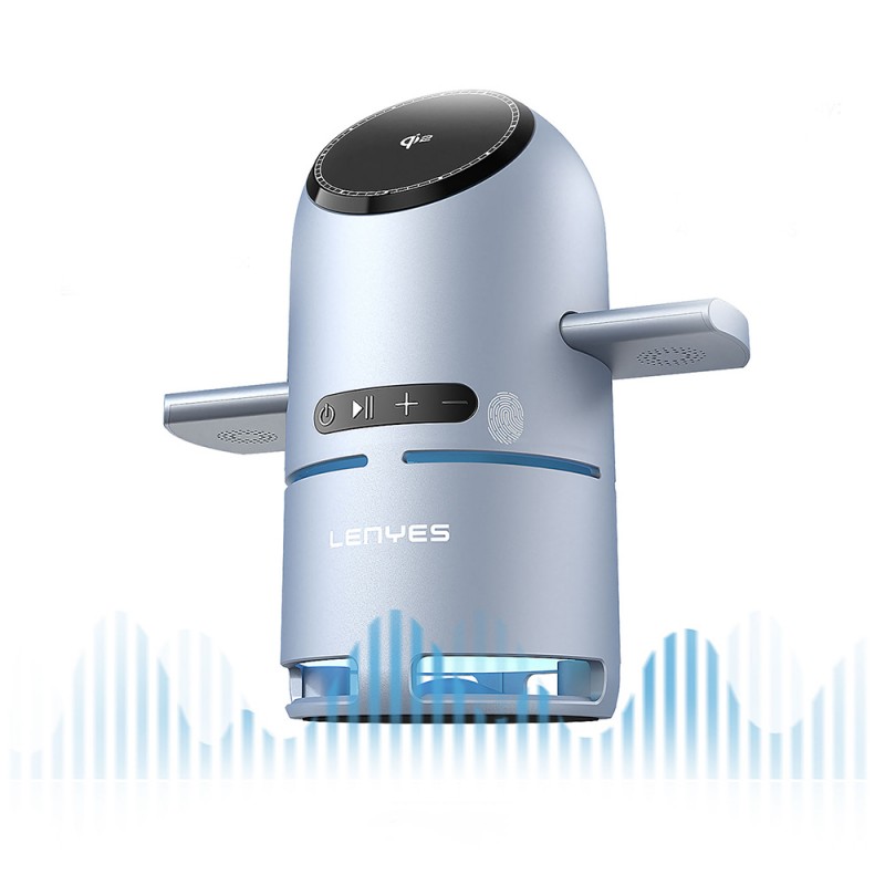 Bal-z Lenyes PW321 Qi2 Şarj Teknolojili Bluetooth Speaker Hoparlör Özellikli Telefon&Akıllı Saat&Kulaklık 15W 4in1 Kablosuz Şarj Standı