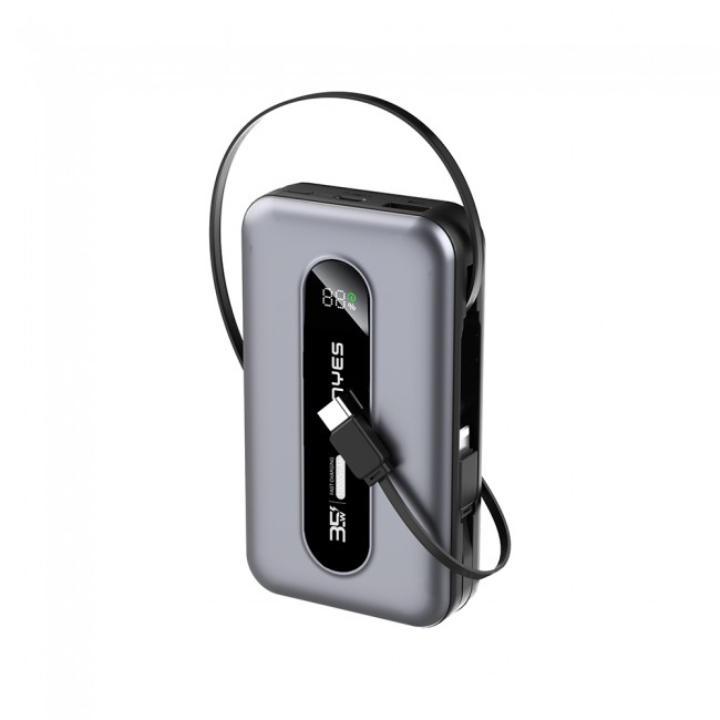 Lenyes PX1002D Dijital LED Göstergeli Teleskopik Type-C ve Lightning Kablolu Powerbank 35W 10.000mAh Lenyes PX1002D Dijital LED Göstergeli Teleskopik Type-C ve Lightning Kablolu Powerbank 35W 10.000mAh