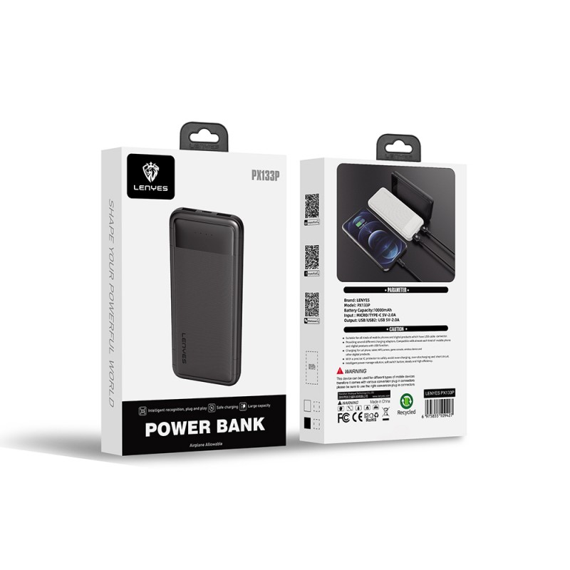 Bal-z Lenyes PX133P Led Işık Göstergeli Taşınabilir Powerbank 10W 10000mAh
