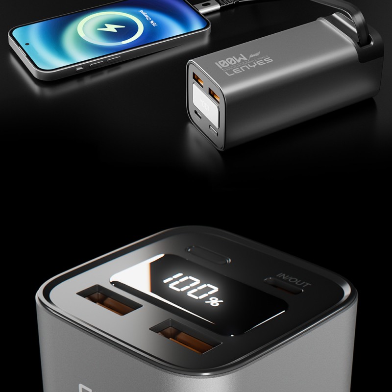 Bal-z Lenyes PX2001D Hızlı Şarj Özellikli Dijital LED Göstergeli Taşınabilir Powerbank 100W 20000mAh