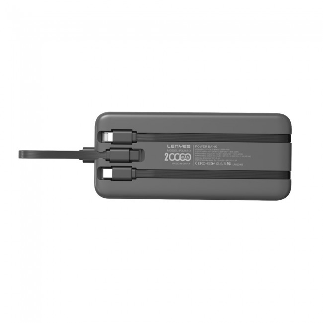 Lenyes PX255D Dijital LED Ekranlı Type-C ve Lightning Kablolu Powerbank 22.5W 20.000mAh Lenyes PX255D Dijital LED Ekranlı Type-C ve Lightning Kablolu Powerbank 22.5W 20.000mAh