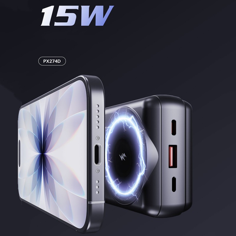 Bal-z Lenyes PX274D PD 22.5W Standlı M-safe Şarj Özellikli Wireless Powerbank 15W 20000mAh