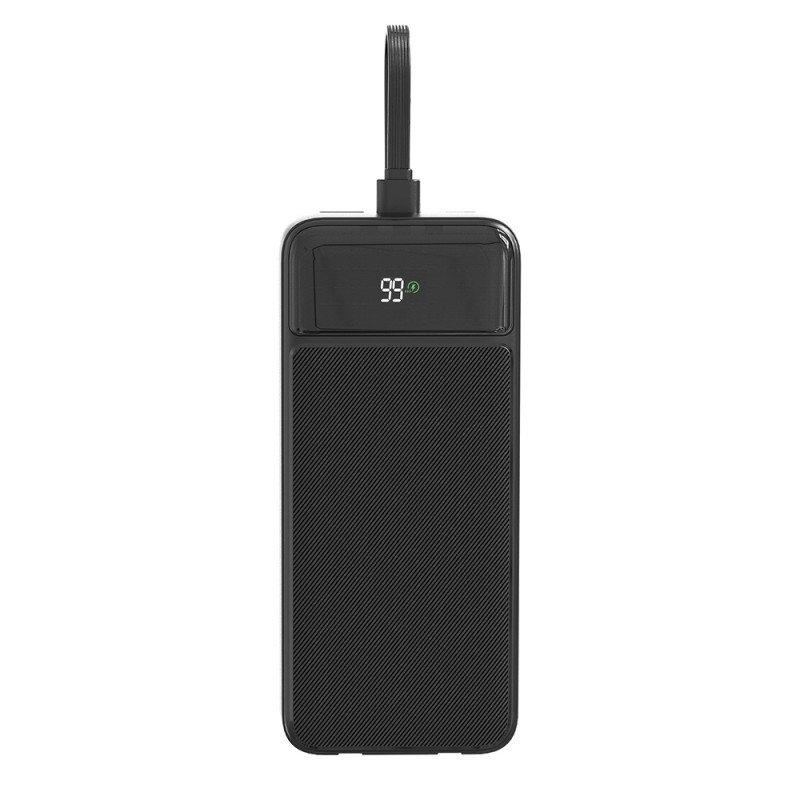 Bal-z Lenyes PX355D Dijital LED Ekranlı Type-C ve Lightning Kablolu Powerbank 22.5W 30.000mAh