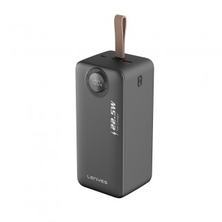 Lenyes PX587D Dijital LED Ekranlı Type-C ve Lightning Kablolu Powerbank 22.5W 50.000mAh Lenyes PX587D Dijital LED Ekranlı Type-C ve Lightning Kablolu Powerbank 22.5W 50.000mAh