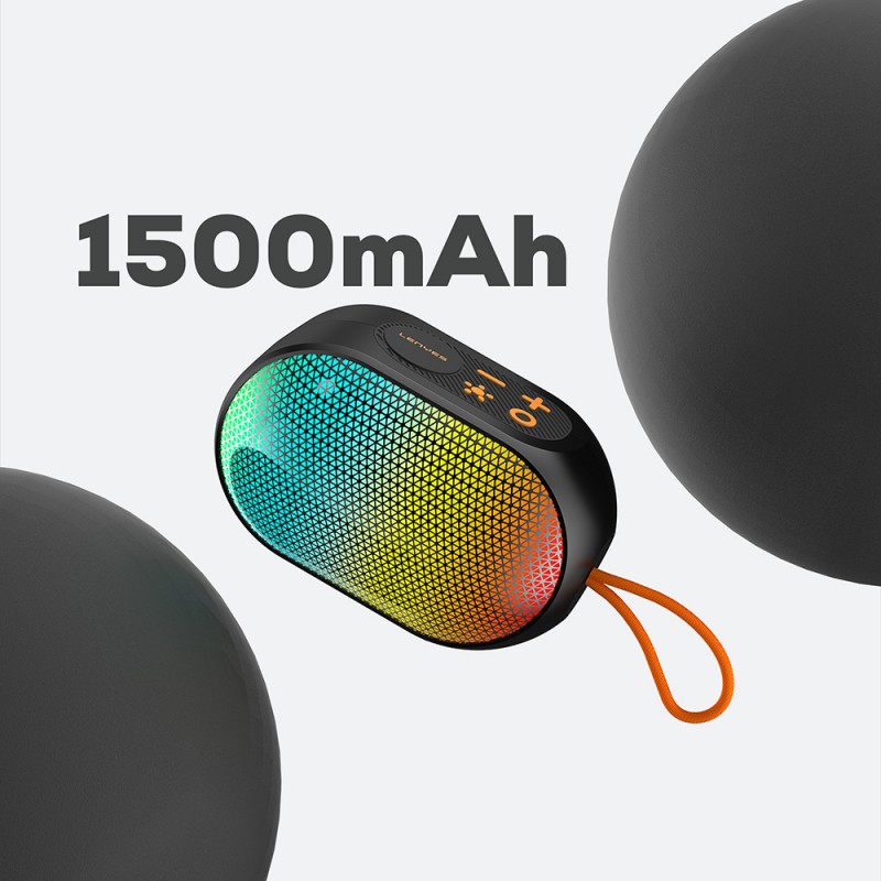 Bal-z Lenyes S212 Su Geçirmez RGB Işıklı Askılı Taşınabilir Kablosuz Bluetooth Hoparlör v5.3