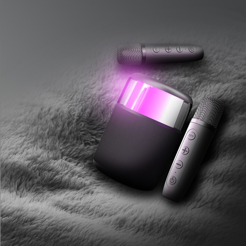 Bal-z Lenyes S217 RGB Işıklı Karaoke Mikrofonlu Bluetooth Speaker Hoparlör v5.3